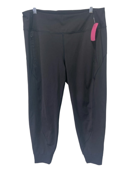 Athleta Size L Black Nylon Zip Pockets Jogger Pants Black / L