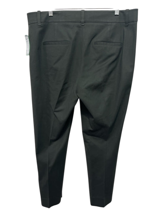 Vince Size 14 Olive Green Cotton & Viscose Blend Mid Rise Straight Pants Olive Green / 14