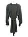 Vince Size L Olive Green Polyester Tunic Sash Long Sleeve Midi Dress Olive Green / L