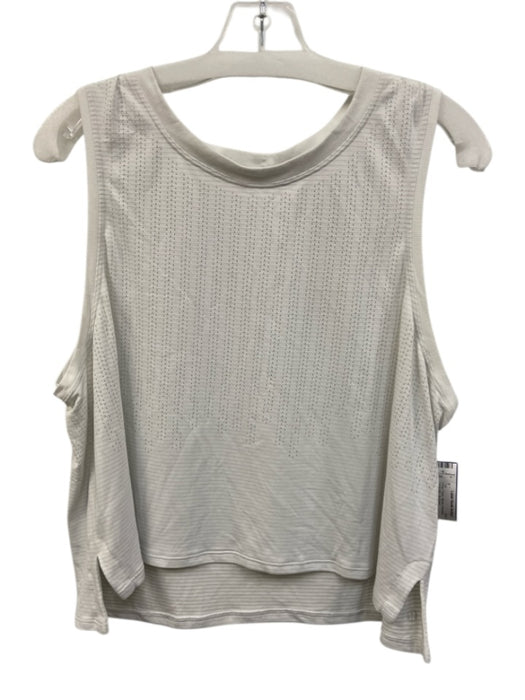 Lululemon Size Est S White Nylon Athletic Sleeveless Perforated Top White / Est S