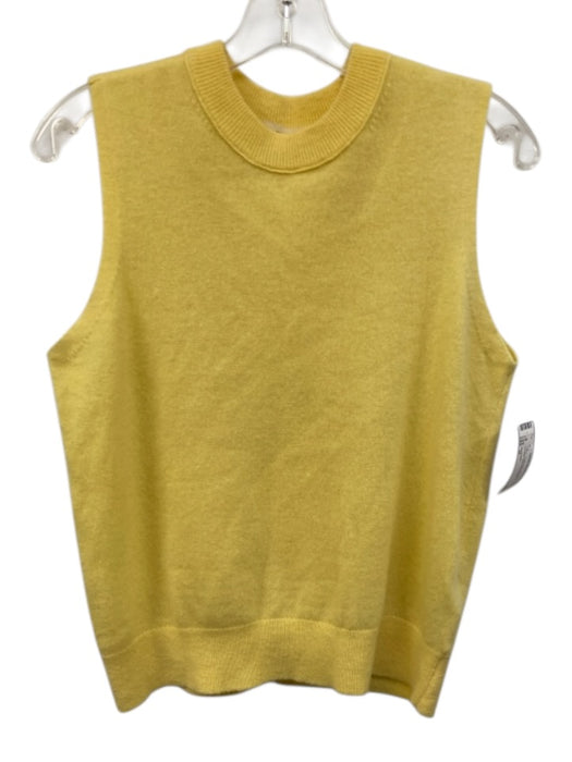 Madewell Size M Yellow Cashmere Sleeveless Knit Sweater Vest Top Yellow / M