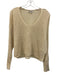 Madewell Size S Beige Linen Long Sleeve Scoop Neck Knit Top Beige / S