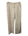 Banana Republic Size 8 Beige White Rayon Zip Fly Trouser Wide Leg Pants Beige White / 8