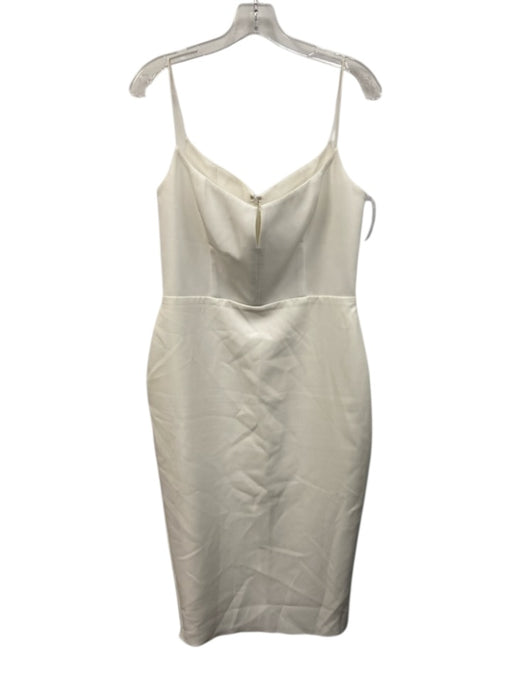 Before New York Size 14 White Missing Fabric Tag Sleeveless Midi Boning Dress White / 14