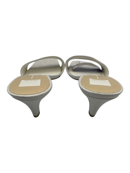 Dolce Vita Shoe Size 9 White & Beige Leather Square Toe Heel Open Toe Sandals White & Beige / 9