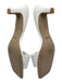 Dolce Vita Shoe Size 9 White & Beige Leather Square Toe Heel Open Toe Sandals White & Beige / 9