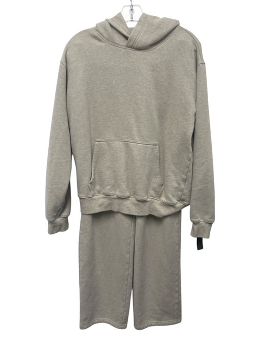 Aritzia Size M Light Gray Cotton & Polyester Elastic & Drawstring Waist Pant Set Light Gray / M
