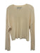 Theory Size M Cream White Cotton & Nylon Ribbed Long Sleeve Top Cream White / M