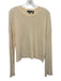 Theory Size M Cream White Cotton & Nylon Ribbed Long Sleeve Top Cream White / M