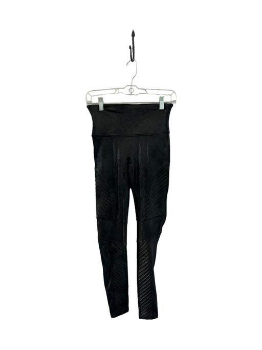 Spanx Size M Black Nylon Blend Shimmer Ribbed Legging Pants Black / M