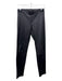 Alice + Olivia Size S Black Leather Coated Mid Rise Zip Front Slim Pants Black / S