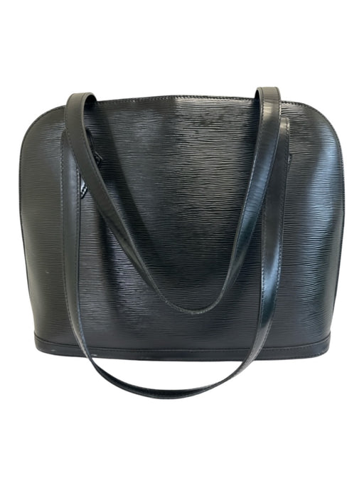 Louis Vuitton Black Leather Epi Zip Close Top Handle Shoulder Bag Black