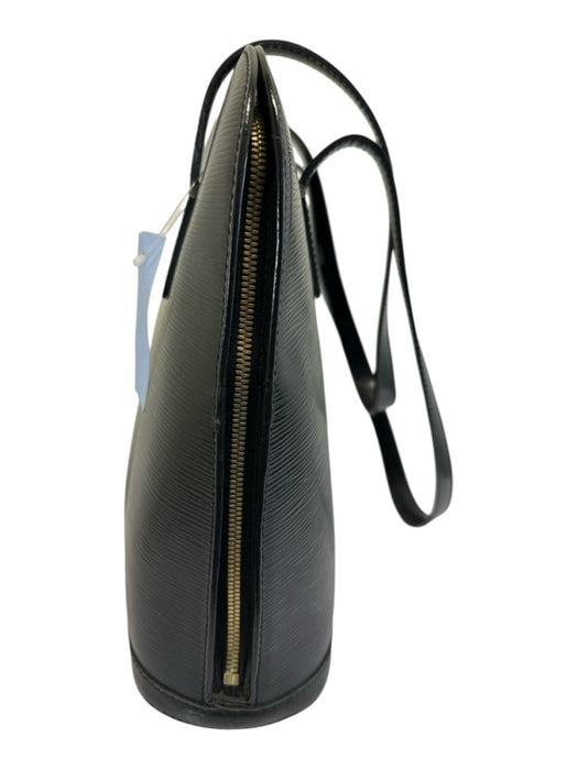 Louis Vuitton Black Leather Epi Zip Close Top Handle Shoulder Bag Black