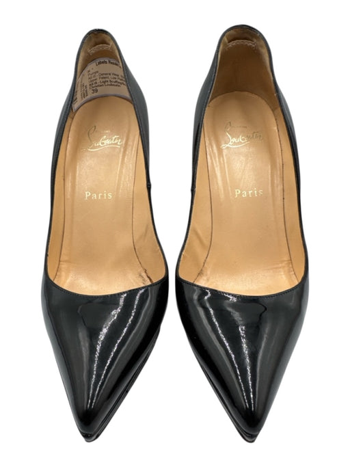 Christian Louboutin Shoe Size 39 Black Leather Upper Patent Low Platform Pumps Black / 39