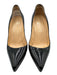 Christian Louboutin Shoe Size 39 Black Leather Upper Patent Low Platform Pumps Black / 39