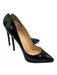 Christian Louboutin Shoe Size 39 Black Leather Upper Patent Low Platform Pumps Black / 39