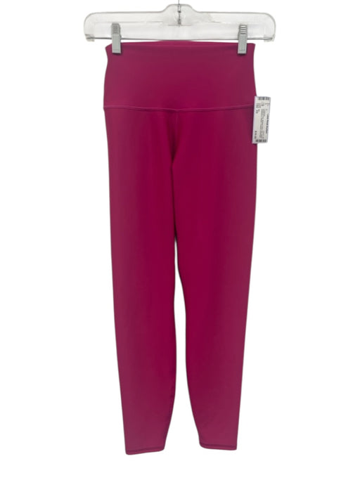 Alo Size XS Magenta Pink Missing Fabric Tag Elastic Waistband Athletic Leggings Magenta Pink / XS
