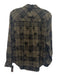 Rails Size S Dark Green & Black Rayon Plaid Star Print Button Up Long Sleeve Top Dark Green & Black / S