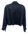 TWP Size XS/S Midnight Blue Black Cotton Long Sleeve Button Up Cropped Shirt Top Midnight Blue Black / XS/S