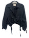 Citizens of Humanity Size XS Black Cotton Long Sleeve Button Up Tie Detail Top Black / XS