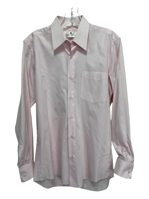 Balmain Size 38 Pink Cotton Solid Front Pocket Button Down Long Sleeve Shirt 38