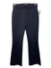 Theory Size 2 Black Polyamide Elastic Waist Cropped Flare Trouser Pants Black / 2