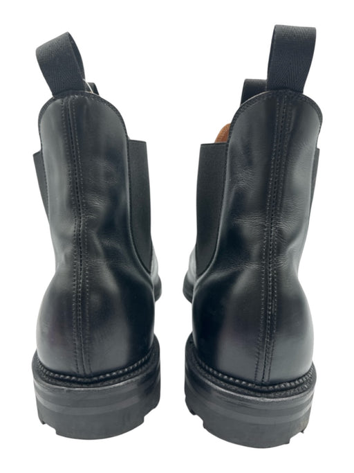 Viberg Shoe Size 10.5E Black Leather Solid Stacked Heel Chelsea Men's Shoes Black / 10.5E