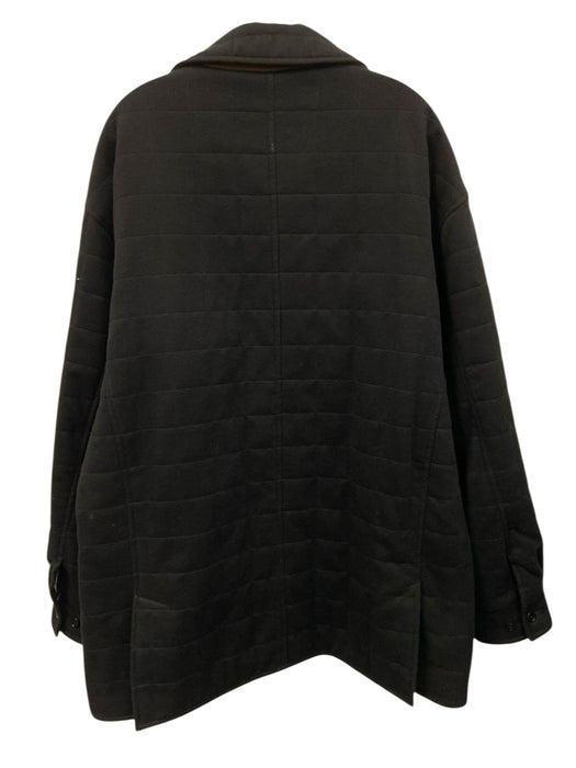 Peter Millar AS IS Black Cotton Solid Buttons Men's Coat Black / L