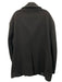 Polo Black Wool Solid Buttons Men's Coat Black / XL