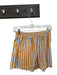 Azura Size S Orange & Blue Cotton Long Sleeve Bralette Stripes Short Set Orange & Blue / S