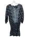 Ulla Johnson Size 2 Black & White Cotton V Neck Tie Dye Detail Mini Dress Black & White / 2