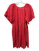 Velvet Size XS Red Linen V Neck 1/2 Sleeve Above knee Dress Red / XS