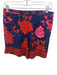 ett:twa Size XS Dark Teal, Red & Pink Rayon Blend floral print Shorts Dark Teal, Red & Pink / XS