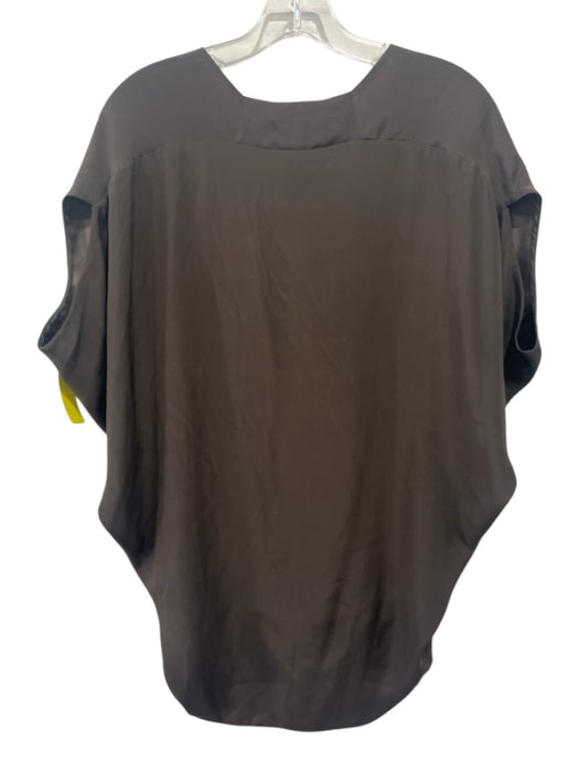 Vince Size XS Brown Silk Dolman Sleeve V Neck Top Brown / XS