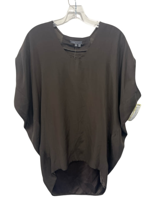Vince Size XS Brown Silk Dolman Sleeve V Neck Top Brown / XS