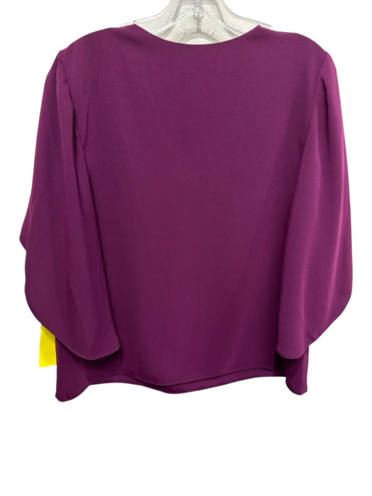 Anna Cate Size XS Plum Purple Polyester V Neck 1/2 Sleeve Sleeve Detail Top Plum Purple / XS