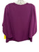 Anna Cate Size XS Plum Purple Polyester V Neck 1/2 Sleeve Sleeve Detail Top Plum Purple / XS