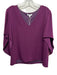 Anna Cate Size XS Plum Purple Polyester V Neck 1/2 Sleeve Sleeve Detail Top Plum Purple / XS