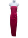NBD Size XS Hot pink Rayon Blend Strapless Gathered Side Side Slit Dress Hot pink / XS