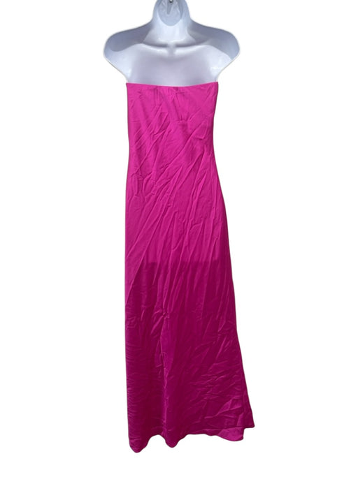 Show Me Your Mumu Size S Hot pink Polyester Satin Strapless Elastic Top Dress Hot pink / S