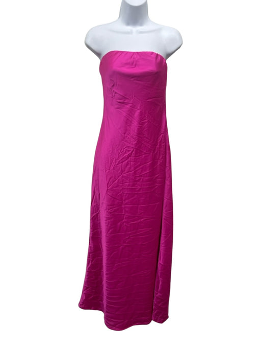 Show Me Your Mumu Size S Hot pink Polyester Satin Strapless Elastic Top Dress Hot pink / S