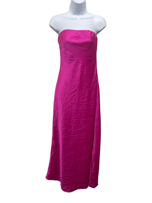 Show Me Your Mumu Size S Hot pink Polyester Satin Strapless Elastic Top Dress Hot pink / S