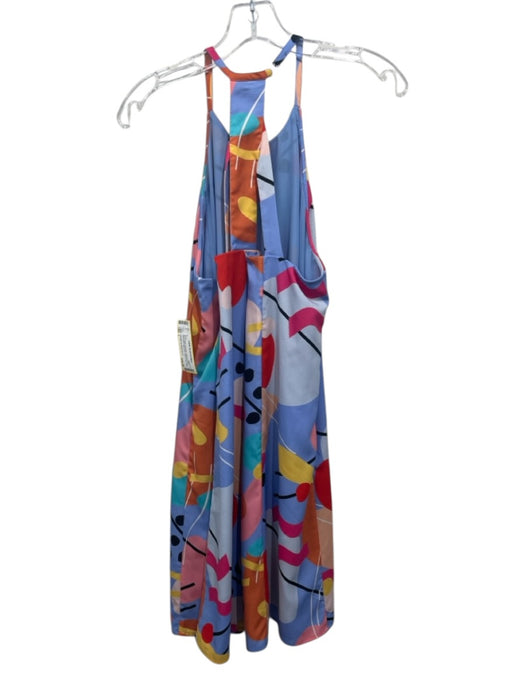 CROSBY by Mollie Burch Size L Blue & Multi Polyester Abstract Print Dress Blue & Multi / L