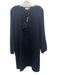 Johnny Was Calme Size XS Black Cotton Gauze Long Balloon Sleeve Dress Black / XS