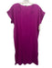 Eileen Fisher Size XS Fuchsia Cotton Gauze Short Sleeve V Neck Side Slits Dress Fuchsia / XS