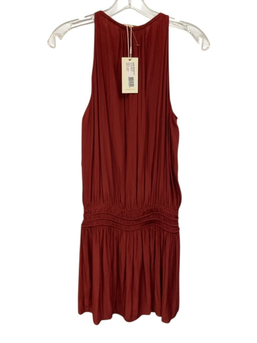 Ramy Brook Size S Brick Red Polyester Sleeveless Keyhole Front Dress Brick Red / S