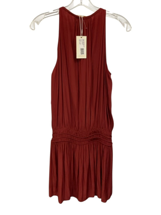 Ramy Brook Size S Brick Red Polyester Sleeveless Keyhole Front Dress Brick Red / S
