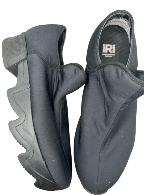 iRi Shoe Size 38 Black Neoprene Rubber Sole Platform Wave Detail Shoes Black / 38