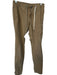 Vuori Khaki Cotton Blend Straight Leg Waist band Front Tie Athletic Pants/Shorts Khaki