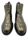 Pedro Garcia Shoe Size 39 Pewter Leather Metallic Chelsea Textured Flat Boots Pewter / 39